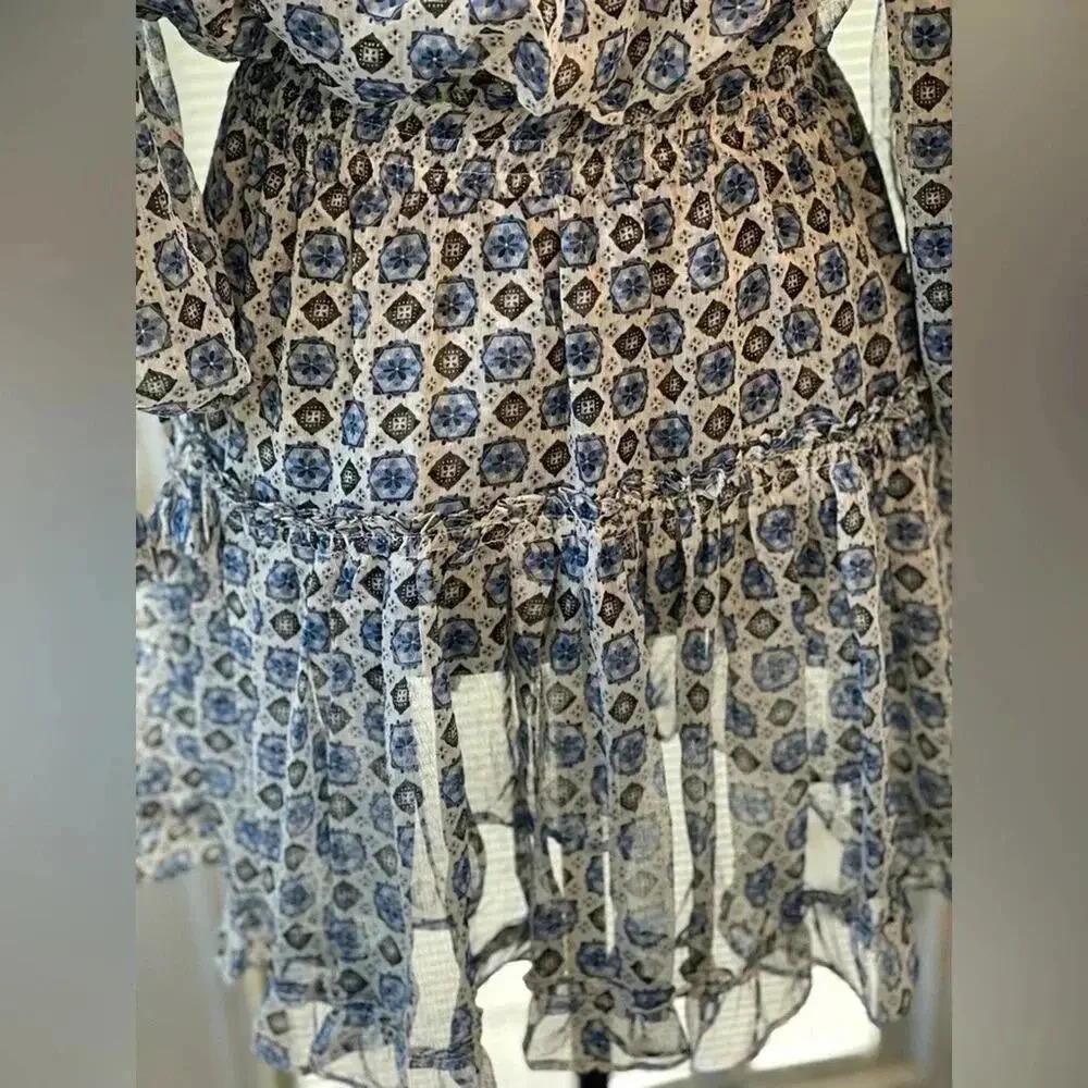 MISA LOS ANGELES Zonia Mini Dress in Blue Scorpios Tile Womens Size XS NWT - Picture 9 of 13